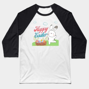 Cute Hoppy Easter Bunny | Easter Gift Ideas | Gifts for Kids | Gifts for Rabbit Bunny Lovers Baseball T-Shirt